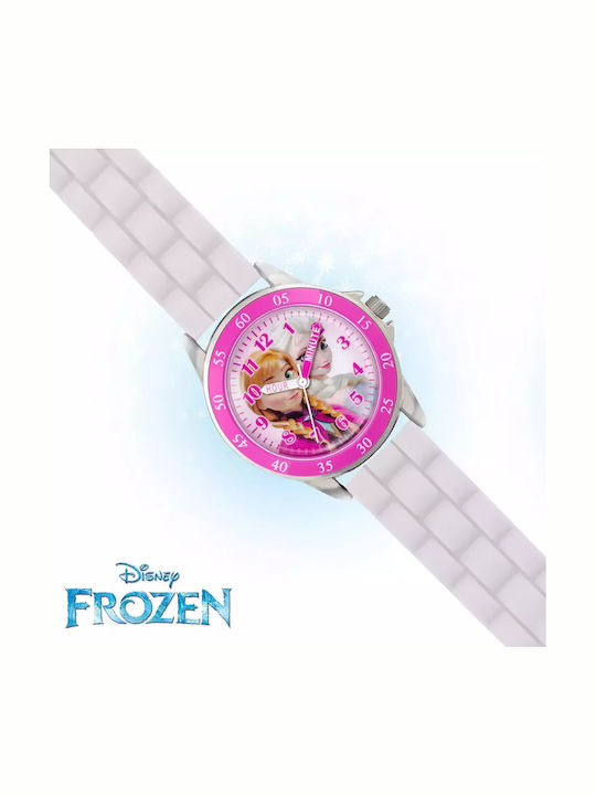 Disney Παιδικό Αναλογικό Ρολόι Frozen Λευκό