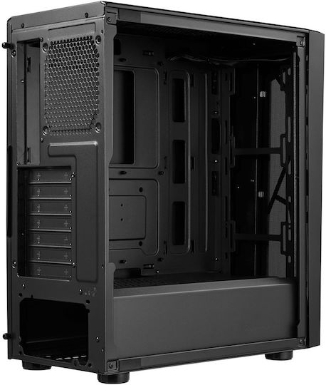 CoolerMaster CMP 510 ARGB Геймърско бюро Midi Tower Компютърна кутия със страничен прозорец Черен