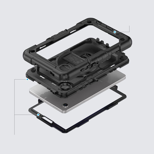Tech-Protect X-Armor Back Cover Ανθεκτική Μαύρη (Galaxy Tab A9)