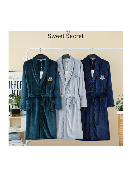 Sweet Secret Men's Winter Pajama Robe Green