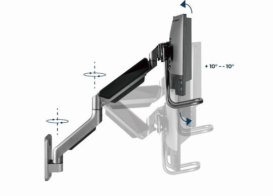 Gembird Επιτοίχια Βάση για 2 Οθόνες έως 32" (MA-WA2-02)