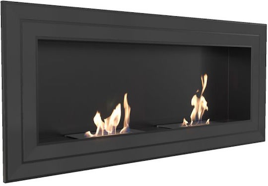 Kratki Juliet 1500 Tuv Επιτοίχιο Τζάκι Βιοαιθανόλης Εσωτερικού / Εξωτερικού Χώρου Μαύρο