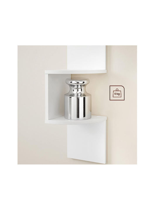 Eckregal Wand White 20x20x127.5cm
