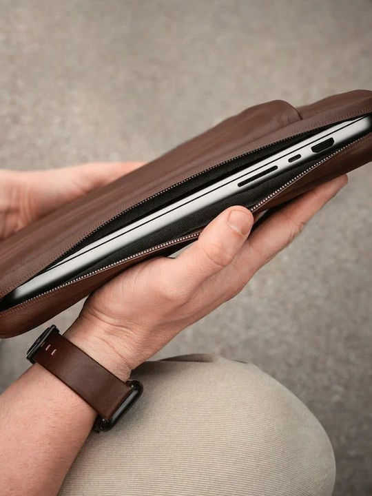 Sandmarc Leather Edition Θήκη για Laptop 16" MacBook Pro 16" σε Καφέ χρώμα