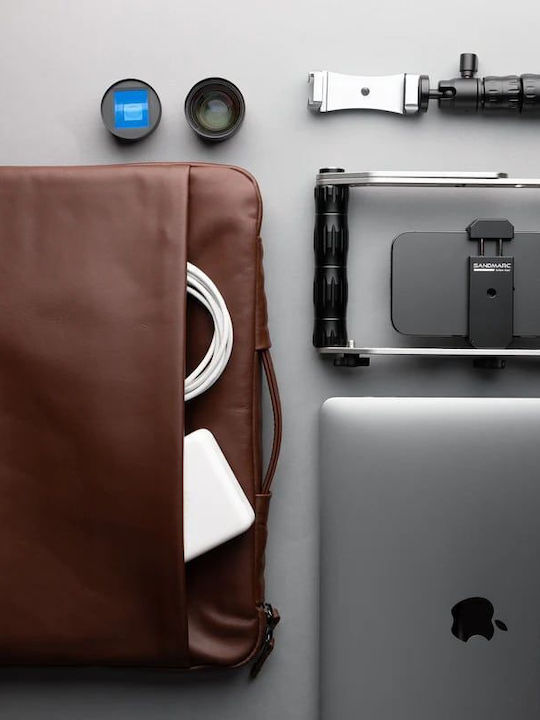Sandmarc Leather Edition Θήκη για Laptop 16" MacBook Pro 16" σε Καφέ χρώμα