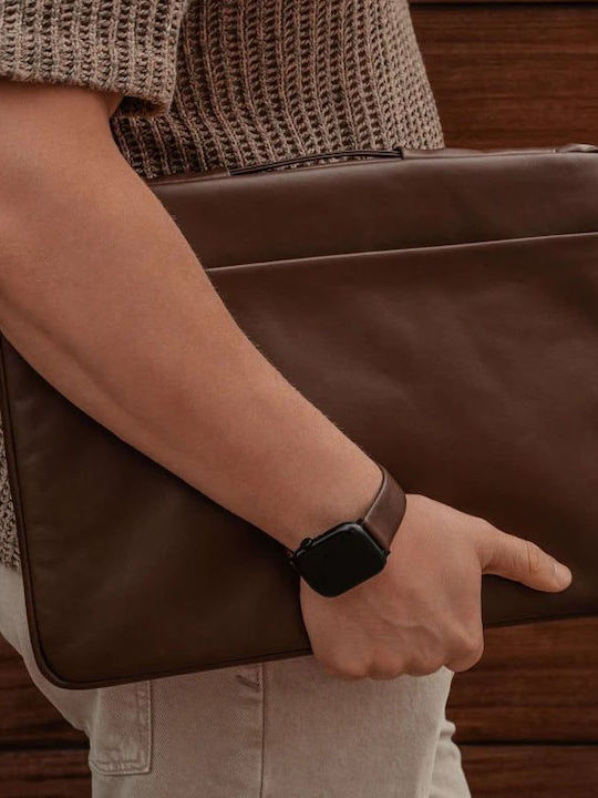 Sandmarc Leather Edition Θήκη για Laptop 16" MacBook Pro 16" σε Καφέ χρώμα