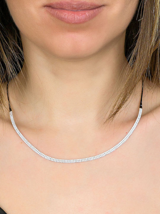 Kiriakos Gofas Σετ Κοσμημάτων από Λευκόχρυσο 14K