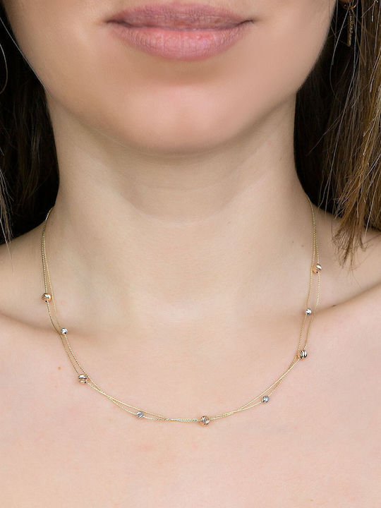 Kiriakos Gofas Set with Necklace & Bracelet from Gold 14K