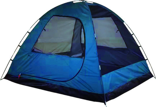 Camping Plus by Terra Celeste Camping Tent Igloo Blue with Double Cloth 4 Seasons for 4 People 290x250x165cm