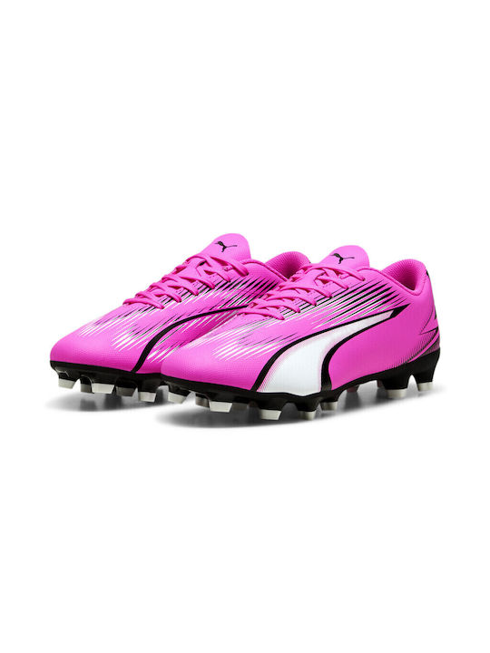 Puma Ultra Play FG/AG Χαμηλά Ποδοσφαιρικά Παπούτσια με Τάπες Ροζ