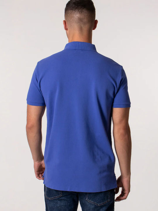 Ralph Lauren Men's Short Sleeve T-shirt Turtleneck Blue