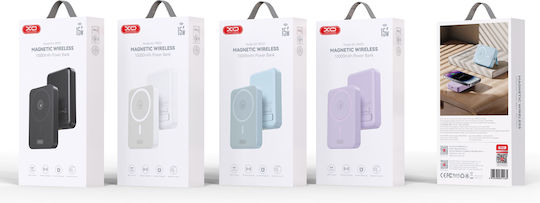 XO PR231 MagSafe Power Bank 10000mAh 15W με Θύρα USB-C Quick Charge 2.0 Γαλάζιο