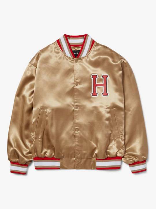 HUF Men's Winter Jacket Beige