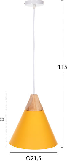 HomeMarkt Hängelampe Gelb 21.5cm HomeMarkt Hängelampe Gelb 21.5cm