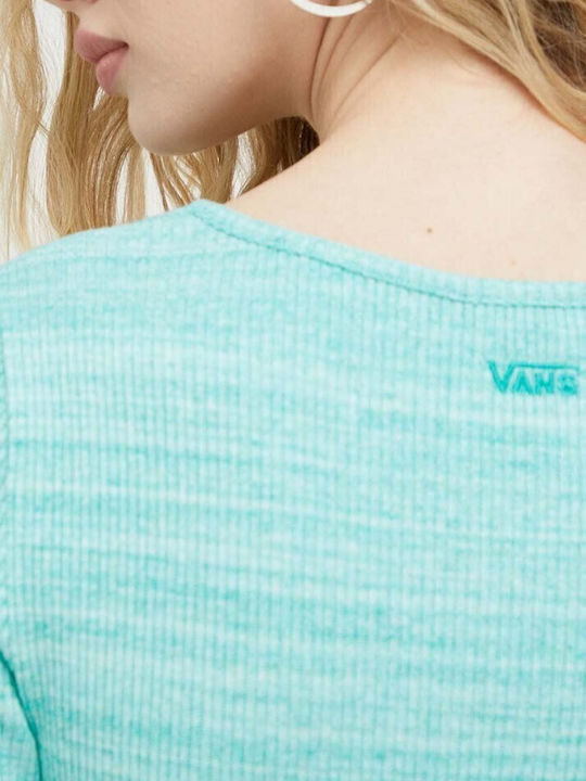 Women's Blouse Cotton Short Sleeve Turquoise