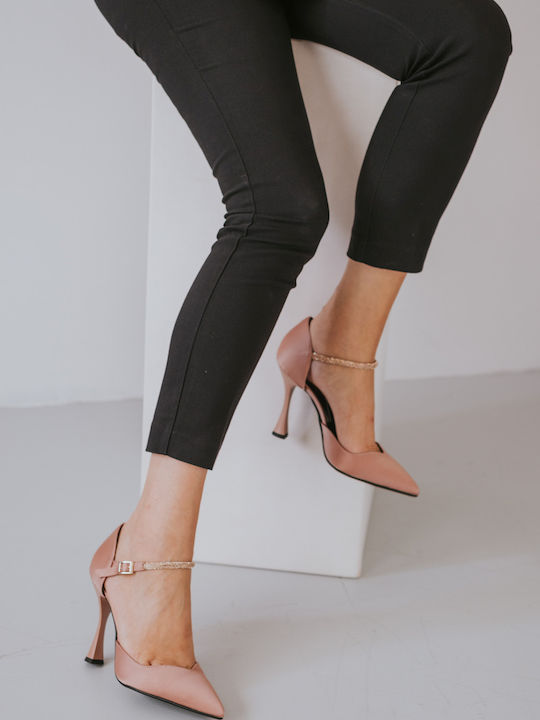 Beatris Black Heels with Strap