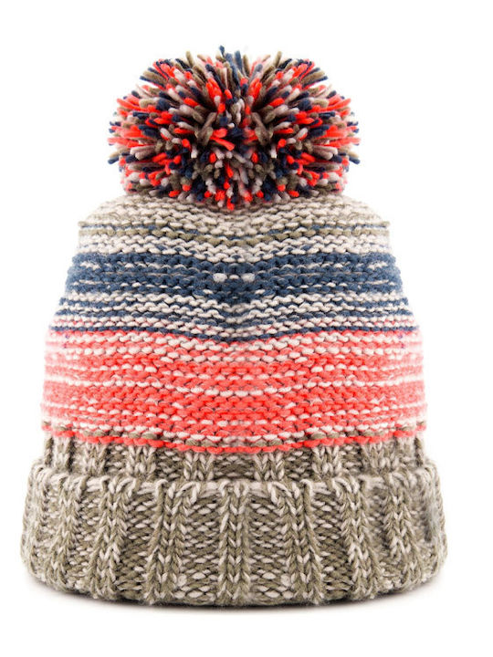 Beanie Γυναικείος Fleece Σκούφος Πλεκτός σε Γκρι χρώμα