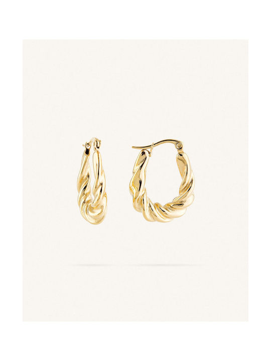 StanStefan Earrings Hoops made of Steel Gold Plated