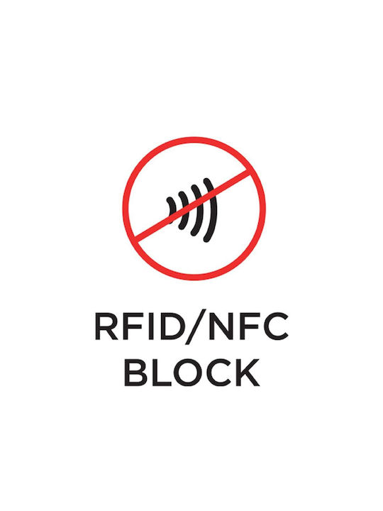 Exentri Δερμάτινο Ανδρικό Πορτοφόλι Καρτών με RFID Κόκκινο