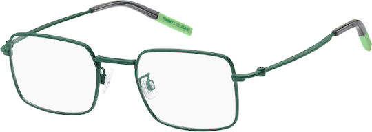 Tommy Hilfiger Männlich Metallisch Brillenrahmen Grün TJ0049 DLD