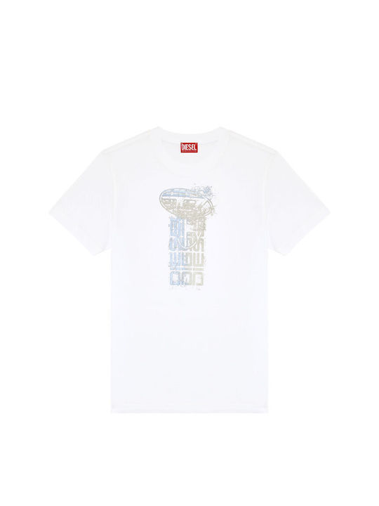 Diesel Men's Short Sleeve Blouse White