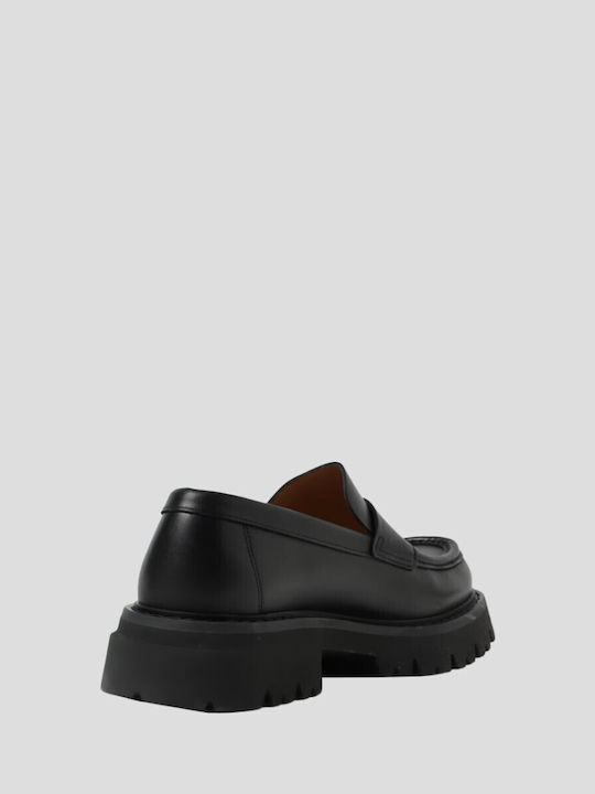 Δερμάτινα Ανδρικά Loafers σε Μαύρο Χρώμα