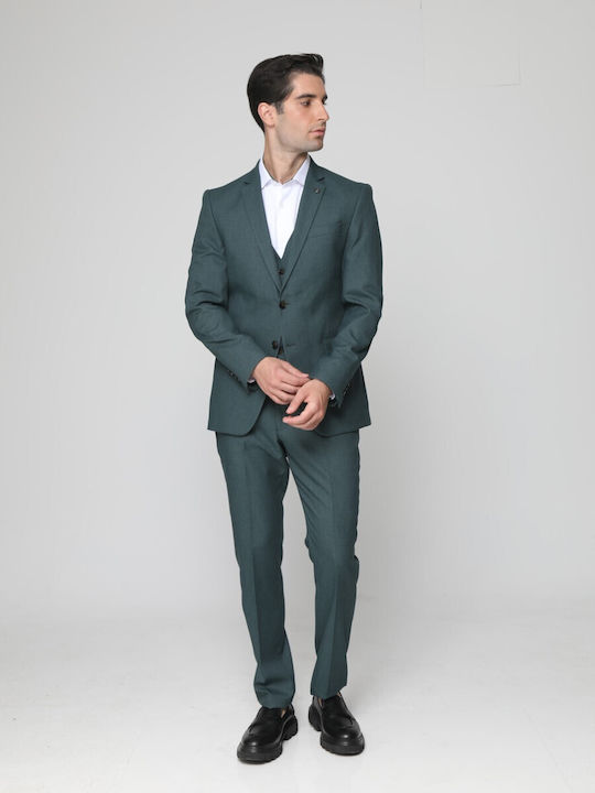 Long-sleeved Cotton Shirt White-green