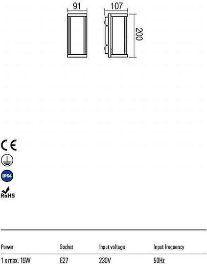 Redo Group Iluminat Exterior Montat Pe Perete 10.7x20cm Redo Group Iluminat Exterior Montat Pe Perete 10.7x20cm