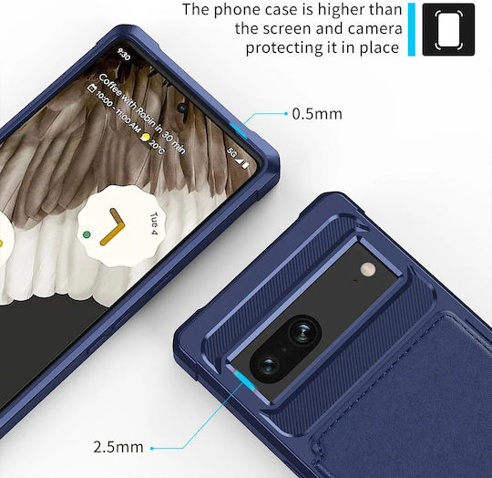 HappyCase Wallet Silicon 0.5mm Albastru (Google Pixel 7)