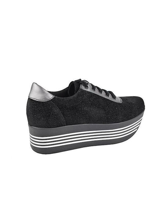 Smart Cronos Γυναικεία Flatforms Sneakers Μαύρα