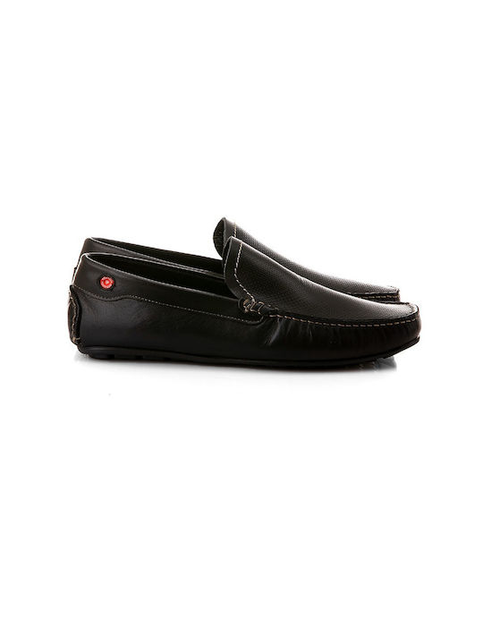 Robinson Men's Leather Moccasins Black