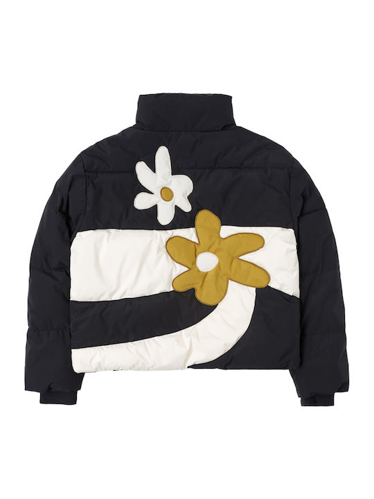 Women's Short Puffer Jacket for Winter Black