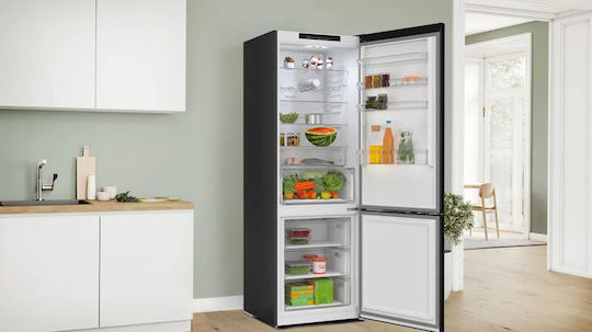Bosch Ψυγειοκαταψύκτης 440lt Total NoFrost Υ203xΠ70xΒ66.7εκ. Μαύρος KGN492XCF