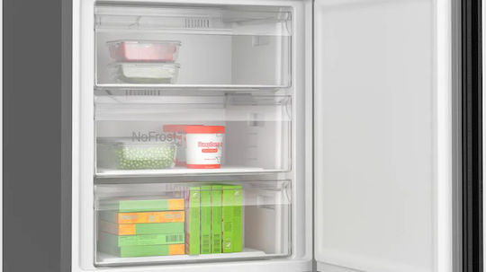 Bosch Ψυγειοκαταψύκτης 440lt Total NoFrost Υ203xΠ70xΒ66.7εκ. Μαύρος KGN492XCF