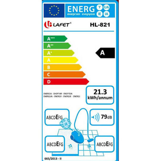 Lafet Elektrisch 2-in-1 Staubsauger Stick & Handgerät 600W Rot HL-821