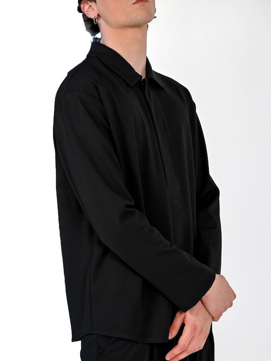 Langärmlig Hemd Black