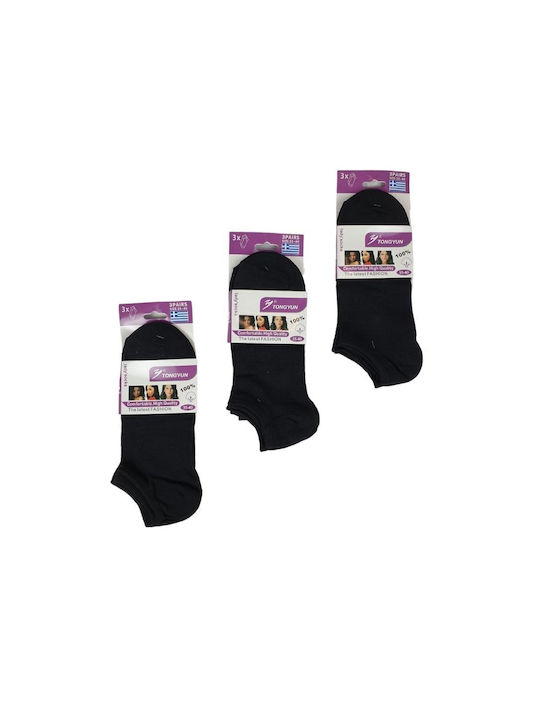 Tongyun Women's Socks BLACK 3Pack