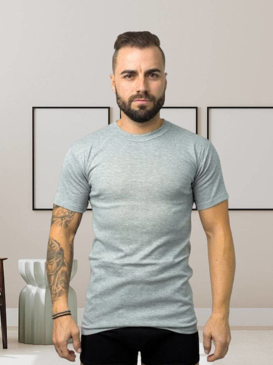 01-1012 Men's Undershirt Short-sleeved Grey