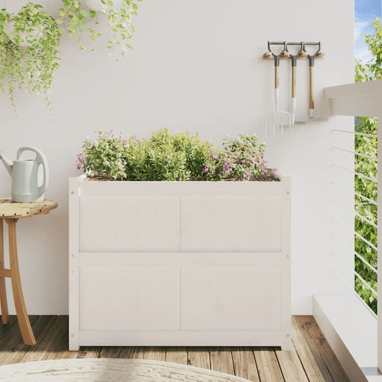vidaXL Blumenkasten Hölzernes White 90x50x70cm.
