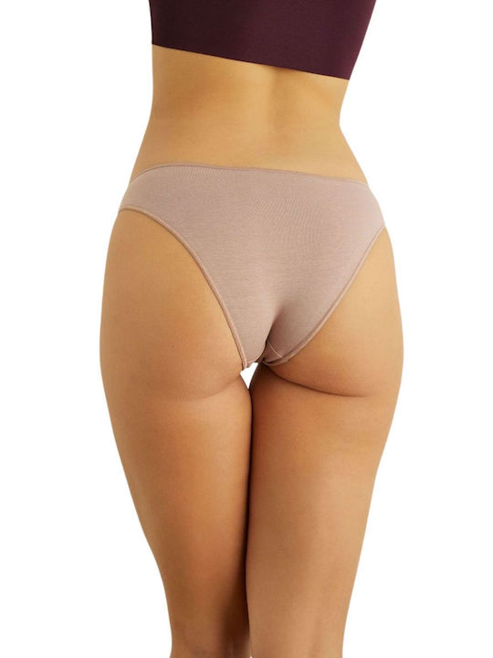 Sexen Baumwolle Damen Slip Beige