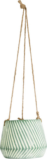 GloboStar Hanging Planter Ceramic White 13x13x10.5cm.