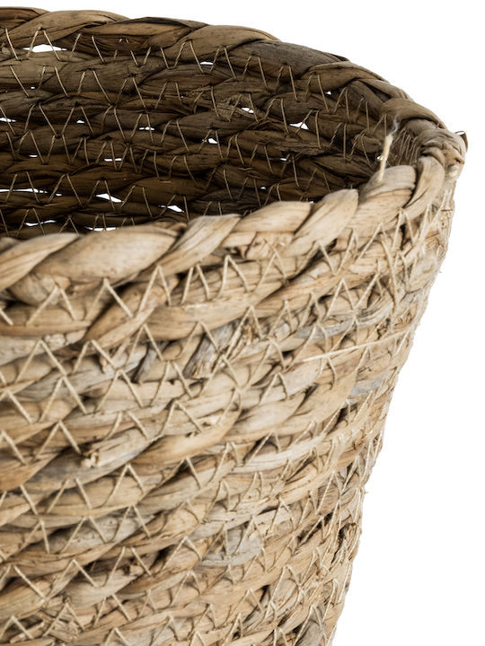 GloboStar Patmos Κασπώ Rattan Καφέ με Βάση 22x22x17εκ.