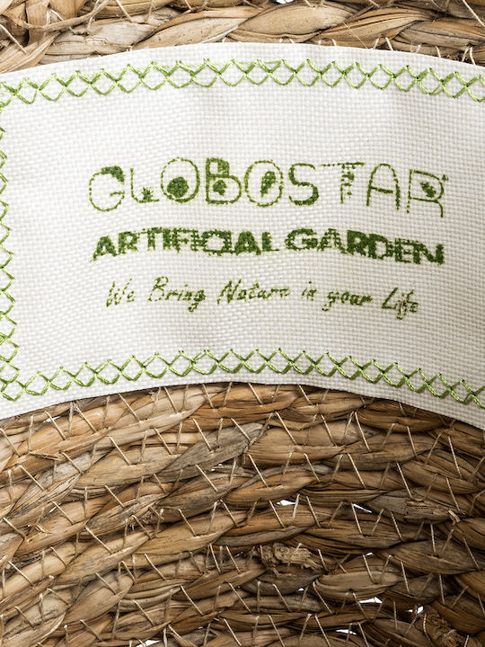 GloboStar Patmos Κασπώ Rattan Καφέ με Βάση 22x22x17εκ.
