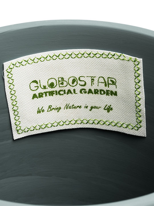 GloboStar Planter Ceramic Gray with Stand 20x20x20cm.
