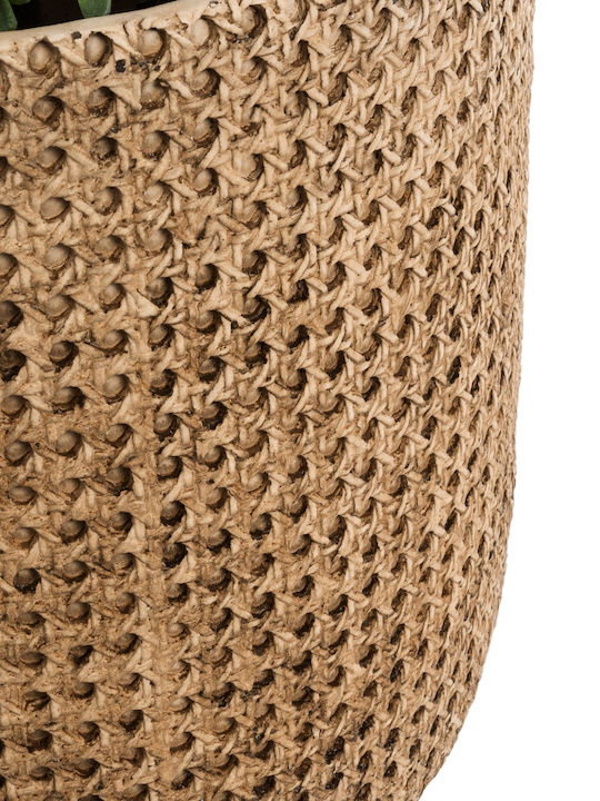 GloboStar Artificial Garden Giuseppe Planter Polyester Brown with Stand 35x35x33cm.