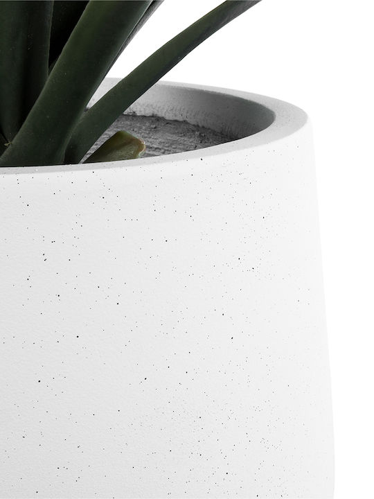 GloboStar Chelsea Planter Polyester White with Stand 25x25x30cm.