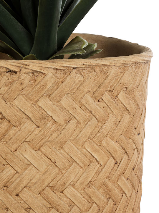 GloboStar Artificial Garden Medrano Planter Polyester Beige with Stand 69x69x23cm.