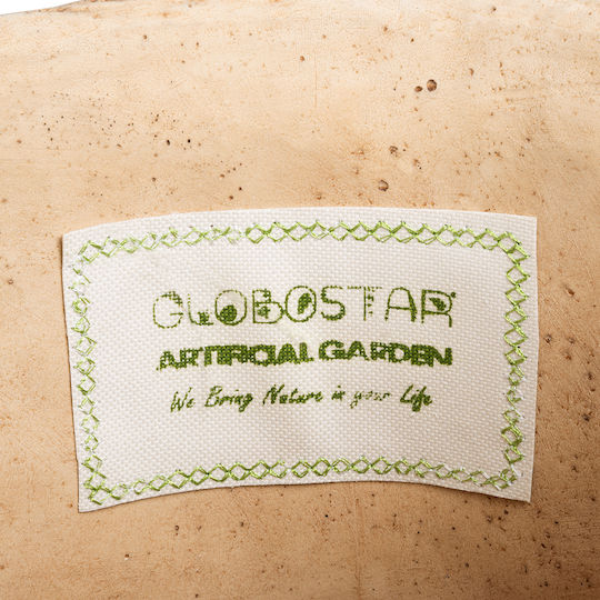 GloboStar Artificial Garden Medrano Übertopf Polyester Beige mit Gestell 69x69x23εκ.