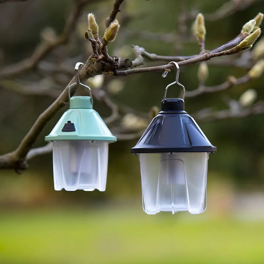 Φανάρι Led Επαναφορτιζόμενο για Camping με Φακό & Powerbank Μαύρο