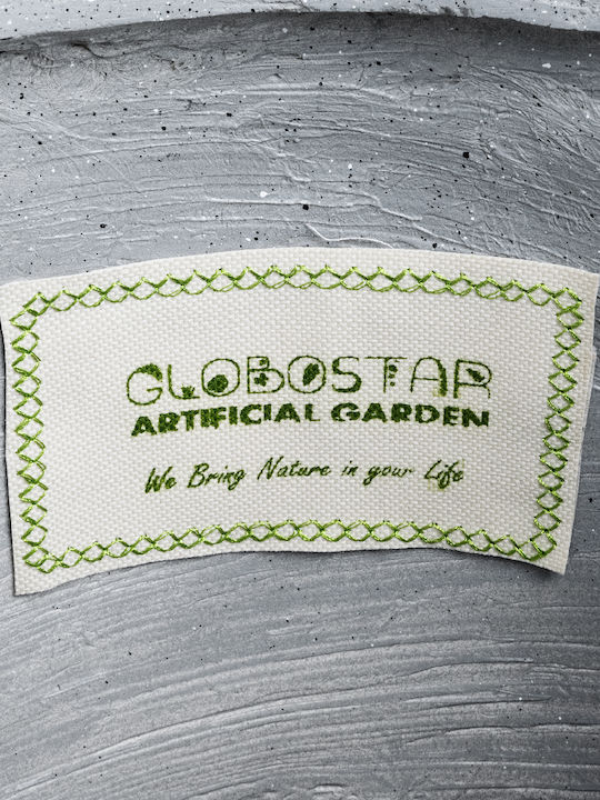 GloboStar Artificial Garden Louisiana Planter Polyester Gray with Stand